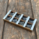 CARL AUBÖCK, 8 Schnapsgläser in Halterung