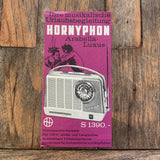 HORNYPHON, Werbeblatt