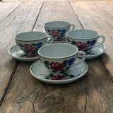 LILIENPORZELLAN, Kaffeetassen-Set "Alpenflora"