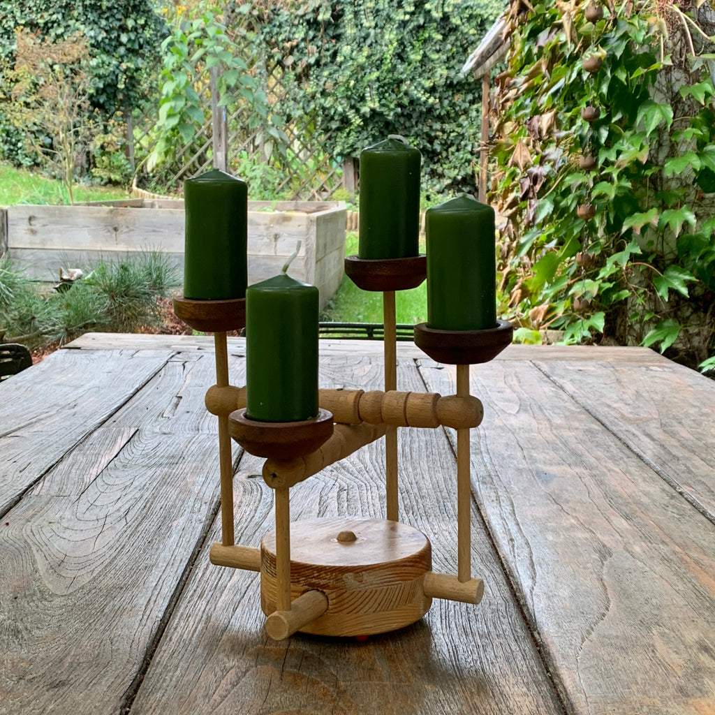 Holz-Kerzenständer für 4 Kerzen – Kaufhaus Ackerl