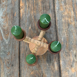 Holz-Kerzenständer für 4 Kerzen