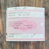 Udo Jürgens, Konzertkarte