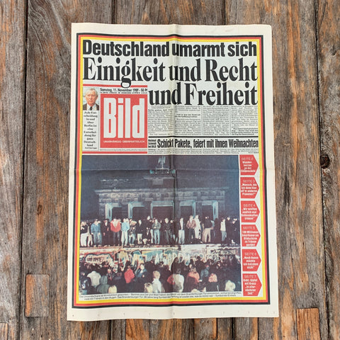 BILD Zeitung, 11. November 1989