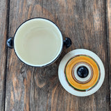 CARL AUBÖCK für RIESS EMAILLE, Mini-Kochtopf