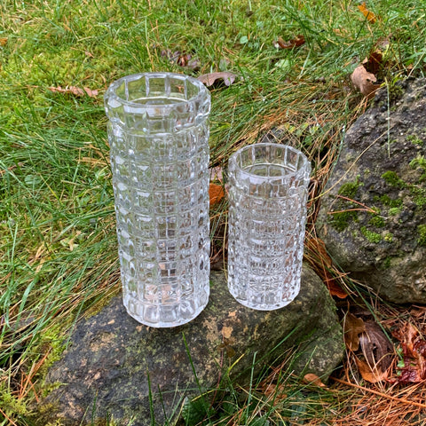 2 Glasvasen von Oberglas