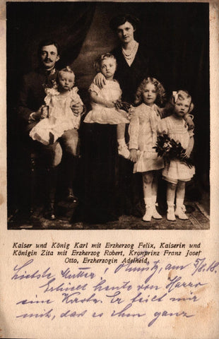 Kaiser Karl Kaiserin Zita mit Kindern