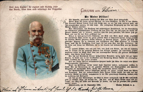 Kaiser Franz Josef An meine Völker!