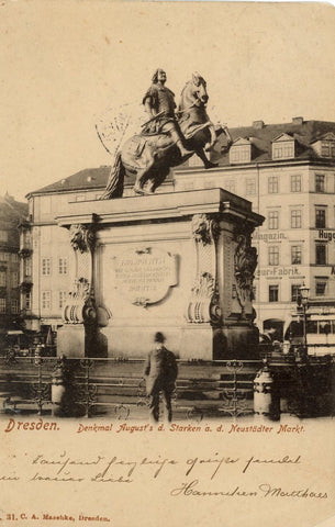 Dresden Denkmal August`s d. Starken a. d. Neustädter Markt
