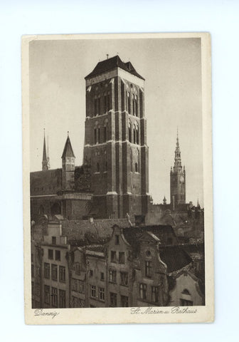 Danzig, Gdansk, St. Marien und Rathaus