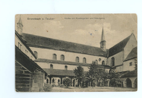 Bronnbach am Tauber, Kirche mit Klostergarten