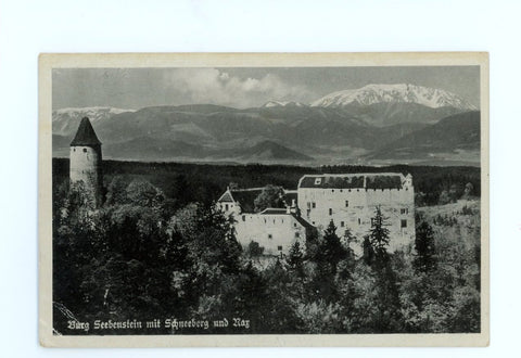 Burg Seebenstein mit Rax und Schneeberg